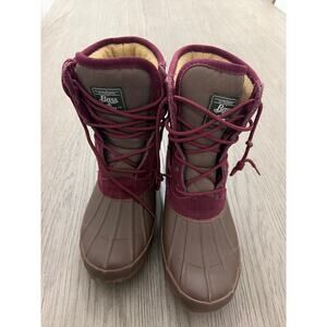 GH Bass Bernice Duck Boots Women’s Size 8 Waterproof Lace Up